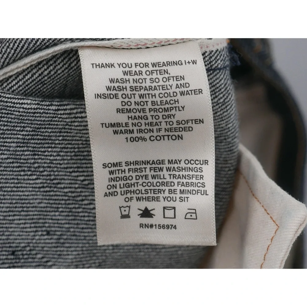 Imogene And Willie Charlie Jeans Blue Selvedge Raw Slim Straight Men's 32 34x35